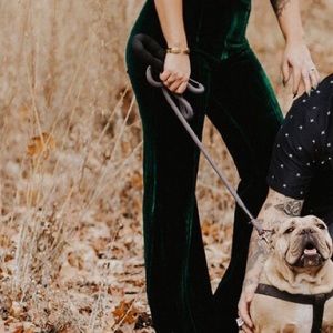 Velvet bellbottoms pants